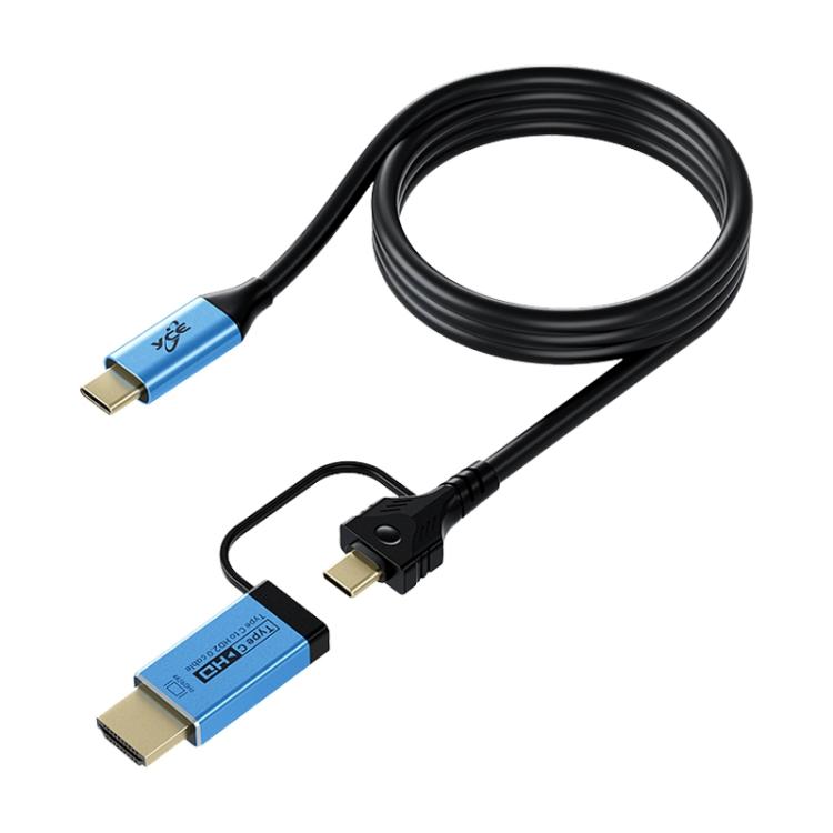 YCE-V292 2 in 1 Type-C to Type-C and HDMI2.0 Adapter Cable YCE-V292 2 in 1 Type-C to Type-C and HDMI2.0 Adapter Cable